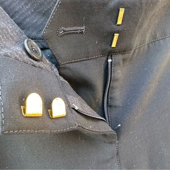 TORY BURCH Crop Pant Black Size 0 Stretch Office Business Casual Career - Picture 4 of 11